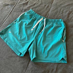 Fabletics Mens - The One Shorts - Teal - Medium 5"